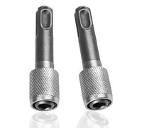 2 Pezzi Adattatore SDS-Plus da 6,35mm per Trapano Elettrico, Punte Universali, Compatibile con Martelli Perforatori e Demolitori, Mandrino Esagonale, Acciaio Robusto (Argento)