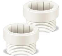 2 Pezzi Adattatore Stabilizzatore per Ombrellone da Piscina Accessori per Basi di Ombrelloni da Piscinas Sombrilla da 1 3/4" Adattatori per Supporto ombrellone da Giardino Terrazza Esterno (Bianco)