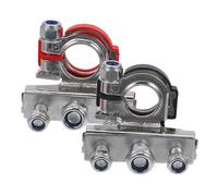 2 Pezzi Adattatore Terminale Batteria Auto in Rame per Cavi e Poli | Diametro Positivo 18mm, Diametro Negativo 17mm, Struttura Semplice, Usi Automobilistici e Nautici