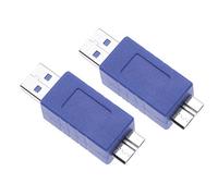 2 Pezzi Adattatore USB 3.0 da Maschio a Micro B Maschio USB A Maschio a Maschio Micro B Connettore Changer a Breve Estensione Convertitore per Computer, Laptop, Fotocamere, Dischi Rigidi (2 Pack)