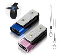 2 Pezzi Adattatore USB C Compatibile per Adattatore di Ricarica Portatile 5V/1A per Samsung Galaxy Fit 3/Huawei Watch Fit 3/2/Fit/Fit Mini, Huawei Band 10/9/8/7/6/6 Pro/Honor Band 9/7/6/ES-Rosa/Blu
