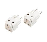 2 Pezzi Adattatore Viaggio Convertitore per USB Compatibile e Altri Eu