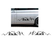 2 pezzi adesivi auto montagna/ALM con scritta fuoristrada, grafica montagna (...