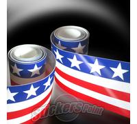 2 PEZZI AdesivI fasce strisce AMERICA cm120 x 4 BANDIERA AMERICANA stripes