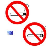 2 pezzi adesivi non fumatori divieto di fumo non fumare no smoking (R13/6)