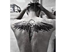 2 Pezzi Adesivi Per Tatuaggi Temporanei A Base Di Erbe Tatuaggio Finto Angelo Caduto Ali Posteriori Succo Femmina Maschio Semipermanente Antiriflesso Impermeabile Durata 2 Settimane O Temporaneo