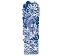 2 pezzi adesivi tatuaggio corpo fiori e uccelli impermeabili temporanei per adulti e bambini