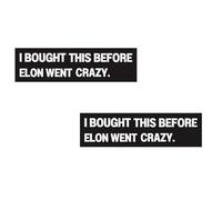 2 Pezzi Adesivo Auto - Adesivo in vinile con scritta - Il ramo degli Stati Uniti - Anti Elon Statements per auto (I BOUGHT THIS BEFORE ELON WENT CRAZY)