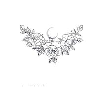 2 pezzi Adesivo per tatuaggio a forma di fiore con vena lunare a lunga durata sul petto, tatuaggio semipermanente, tatuaggio finto realistico, dura 7-15 giorni, adesivo per tatuaggio temporaneo imperm