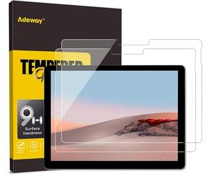[2 pezzi] Adeway Microsoft Surface Go 4 Pellicola salvaschermo da 10,5 pollici, Vetro temperato / Ultra sensibile / Sostituzione a vita / Senza bolle, Compatibile per Surface Go 4/3/2/1