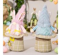 2 pezzi adorabile coniglietto pasquale pasquale bambola ornamento