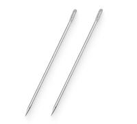 2 pezzi Aghi da tessitura extra lunghi con cruna grande, aghi da cucito a mano in acciaio inox per materiali spessi, adatti a tappezzeria, pelle, tappeti e progetti in tessuto, casa & fai da te