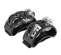 2 Pezzi Agitatore per Tamburello a Pedale, Percussioni Tamburello Piedi, Tamburello Campane A Pedale, Tambourine Shaker da Piede, Tamburello Foot, per Chitarra Batteria Strumento Accessorio(Nero)