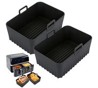 2 pezzi Airfryer accessori per Ninja Foodi Max Dual Zone AF300EU AF400EU 7.6L-9.5L, stampo in silicone accessorio per doppia stack XL SL400EU friggitrice ad aria calda, stampo in silicone per