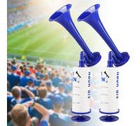 2 pezzi Airhorn, Handheld Air Horn, Metal Fanfare Clacson ad aria compressa, Riutilizzabile, Corno da stadio portatile, fanfare della pressione dell'aria, tromba di segnale per eventi sportivi, feste,