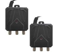 2 PEZZI ALIMENTATORE ANTENNA TV A 2 USCITE DIGITALE TERRESTRE 12V 300mA