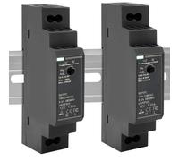 2 Pezzi Alimentatore per Guide DIN 12V: 12VDC 15W 1,25A, HDR-15-12 Alimentatore a Commutazione per Guide DIN, Trasformatore per Guide DIN per Sistema di Automazione Industriale