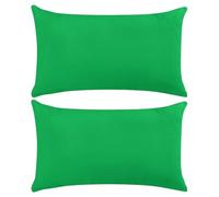 2 Pezzi all'Aperto Copricuscini Impermeabile Federe per Cuscino Decorativi Moderni in Colore solido verde Cuscini in Lino per Divano Sedie Picnic Camera da Letto 50x70 cm con Zip Invisibile, F-1425