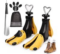 2 Pezzi Allarga Scarpe Donna Uomo, Regolabile Lunghezza e Larghezza Allargatore per Scarpe, Allargascarpe Professionale per Stivali, Sneakers, Scarpe da Ginnastica, Scarpe da Trekking (Giallo, 36-41)