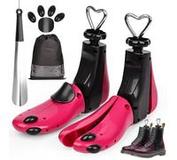 2 Pezzi Allarga Scarpe Donna Uomo, Regolabile Lunghezza e Larghezza Allargatore per Scarpe, Allargascarpe Professionale per Stivali, Sneakers, Scarpe da Ginnastica, Scarpe da Trekking (rosa, 36-41)