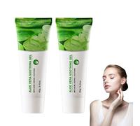 2 Pezzi Aloe Pura Aloe Vera Gel, Moisturizing Firming Cream, Refreshing, Soothing, After Sun, Aftershave, Post-Hair Removal, Leggera e non Appiccicosa, Adatta a Tutti i Tipi di Pelle