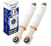 2 Pezzi Ammortizzatori Lavatrice 120N Ø11mm Lunghezza 305 mm - 215 mm con Codice Originale 49043541 41017168 per Candy per Hoover - MADE IN ITALY - Garanzia di 10 Anni - MONTERAL