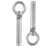 2 Pezzi Ancoraggio a Espansione Gancio Chiuso in Acciaio Inox M6 | Muri in Calcestruzzo e Mattoni, Foro 10mm, Stelo 60mm, Uso Esterno Affidabile