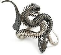 2 Pezzi Anelli Avvolti Punk Esagerati Rame Color Bronzo Forma Serpente Anelli Regolabili da Uomo per Regali di Cocktail Party, Collana di Gioielli per Ragazze per Le Donne Clever Treatment