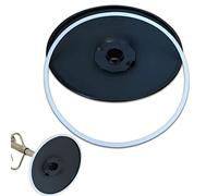 2 pezzi Anello in Gomma per Sgabelli da Bar con Base Rotonda Sostituibile in per la Protezione del Pavimento, Guarnizione in Gomma per la Protezione del Pavimento dello Sgabello (41.5cm, Bianco)