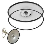 2 pezzi Anello in Gomma per Sgabelli da Bar con Base Rotonda Sostituibile in per la Protezione del Pavimento, Guarnizione in Gomma per la Protezione del Pavimento dello Sgabello (38.5cm, Nero)