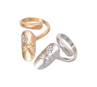 2 Pezzi Anello per Unghie in Lega, Gioiello Nail Art per Donne | Manicure e Gel, per Damigelle e Servizi Fotografici, Stile Elegante per Ogni Abito
