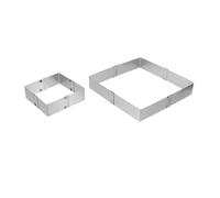 2 Pezzi Anello Regolabile per Mousse Rettangolare in Acciaio Inox