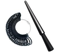 2 Pezzi Anello Sizer Calibro Dita Kit, Anello Mandrino Sizer, Strumenti per Misurare Gli Anelli Diametri, Misuratore Anelli, Finger Gauge Utensili Kit per Gioielli