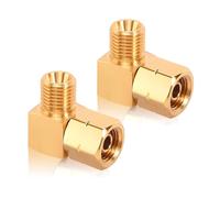 2 Pezzi Angolo di Collegamento a Gas 1/4" Sinistro Connettore Angolare in Ottone a 90 Gradi Raccordo a Gas Attacco Rapido a Gas per Tubo Flessibile del Gas Angolare Camper Campeggio Caldaia a Gas