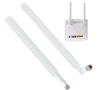 2 Pezzi Antenna 4G LTE SMA Maschio Bianca 10dBi Compatibile con Huawei B593S-850/B880/B890/B310/B593, ZTE, ecc. WiFi Omni Direzionale Amplificatori di Segnale