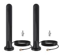 2 Pezzi Antenna 5G LTE 12DBI 600-6000 MHz, Universale Antenna di Rete Omnidirezionale con Base Magnetica Cavo da 3M Connettore SMA TS9 per Router Interno/Esterno 3G/4G/5G/GSM/GPRS/LTE/WiFi