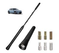 2 Pezzi Antenna Auto Corta 23 cm + 6,5 cm, Mini Antenna Corta Universale per Sostituzione Tetto in Gomma Resistente Installazione con 6 Adattatore M4 M5 M6, Rapida per Berlina SUV Radio FM AM DAB