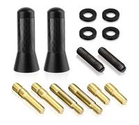 2 Pezzi Antenna Auto Corta 3,5 cm Mini Radio Antenna Da Tetto A Asta Corta Universale Aerea Stubby Sostituzione Amplificata per Veicolo, Segnale FM/AM Chiaro, Resistente alle Intemperie