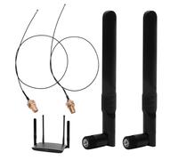 2 Pezzi Antenna WiFi Omnidirezionale 8dBi 2,4GHz 5GHz 5,8GHz, RP-SMA Maschio con Cavo da U.FL IPX MHF4 a RP-SMA 25cm, Compatibile con Schede di Rete Wireless Intel M.2 NGFF