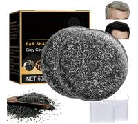 2 Pezzi Anti Gray Bar,Anti-Gray Bar,Anti Grey Bar,Natural Grey Gloss Soap, confezione da 2 (con Rete Schiumogena × 2)