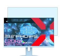 2 Pezzi Anti Luce Blu Pellicola Protettiva, compatibile con JAPANNEXT JN-IPS238G120F-BB 23.8" Monitor Screen Protector Protezioni Schermo (Non Vetro Temperato)