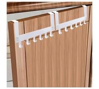 2 Pezzi Appendi Abiti da Porta Senza Fori con 6 Ganci, Appendi Accappatoio Bagno da Porta Risparmio di Spazio, Door Hook per Bagno Soggiorno Cucina Camera da Letto Appeso Senza Fori（Nero） (Verde)