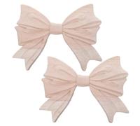 2 Pezzi Applique a Fiocco Intagliata Stile Classico Francese | Legno Marrone Superficie Liscia, Applicazione Facile, per Scatole e Cornici, Adatta a Biglietti Regalo e Decorazioni