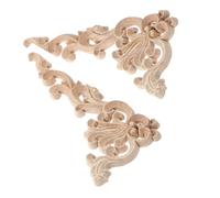 2 Pezzi Applique in Legno Intagliate, Decorazioni Vintage | Superficie Pronta da Dipingere, Finitura Fine senza Sbavature, per Restauro Creativo e Pareti Interne