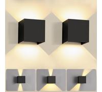 2 Pezzi Applique LED da Parete Interno LED Lampade da Parete Esterno IP65