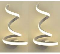 2 PEZZI Applique LED Design Incurvato 12W Lampada a muro moderna da interno