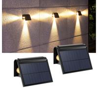 2 PEZZI Applique Solare LED Sensore Crepuscolare Lampada Moderna da Esterno IPX4