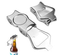 2 Pezzi Apribottiglie Birra Pieghevole, 2 in 1 Apribottiglie e Sigillatore in Acciaio Inox, Apri Bottiglia Portatile per Birra, Apribottiglia Metallo per Casa, Bar, KTV, Campeggio, Attività All'Aperto