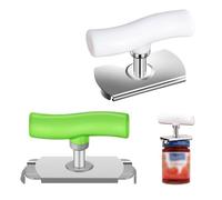 2 Pezzi Apriscatole Set, Regolabile Apri Tappi in Acciaio Inossidabile, Pratico Manuale Barattolo per Cucina, Casa, Hotel, Viaggi, Ristoranti, Bar, l'Uso Quotidiano (Bianco, Verde)