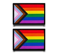 2 pezzi Arcobaleno Procedura Divertente Bandiera Patch Ricamata Distintivo Toppa Toppa Con Tattico Militare Patch Applique per Abbigliamento Borse Gilet Giacca Zaini